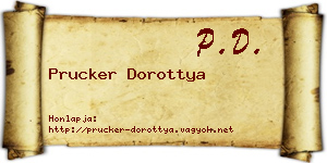 Prucker Dorottya névjegykártya
